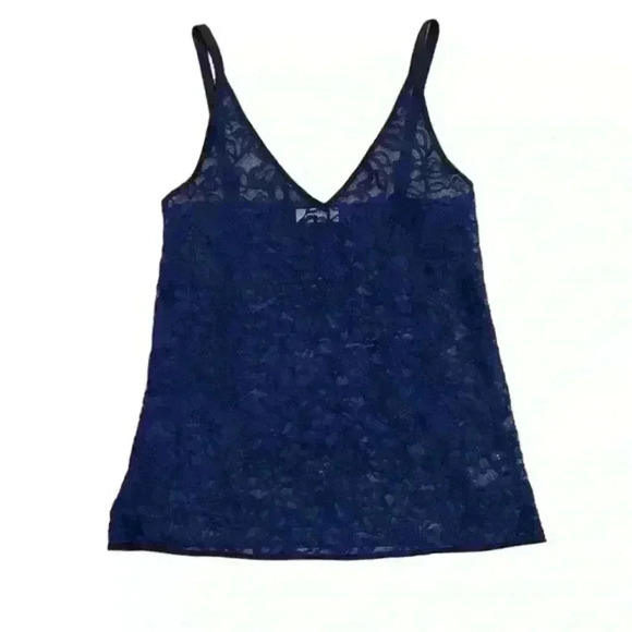 Babaton Aritzia Babton Halsmann Blouse Navy/Black Trim Size Small - Picture 1 of 8